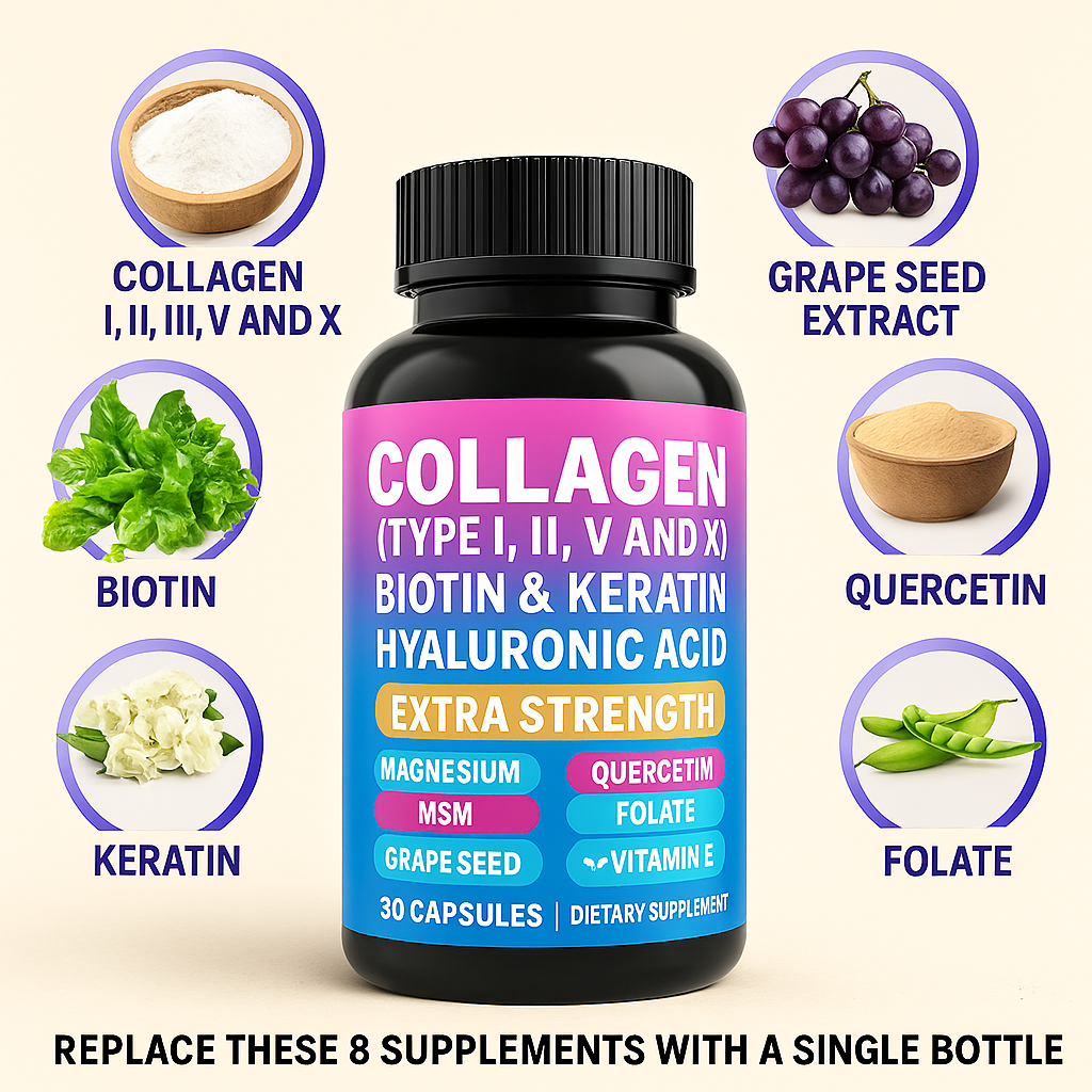 Say Goodbye to Wrinkles, Thinning Hair & Weak Nails — All in One Capsule